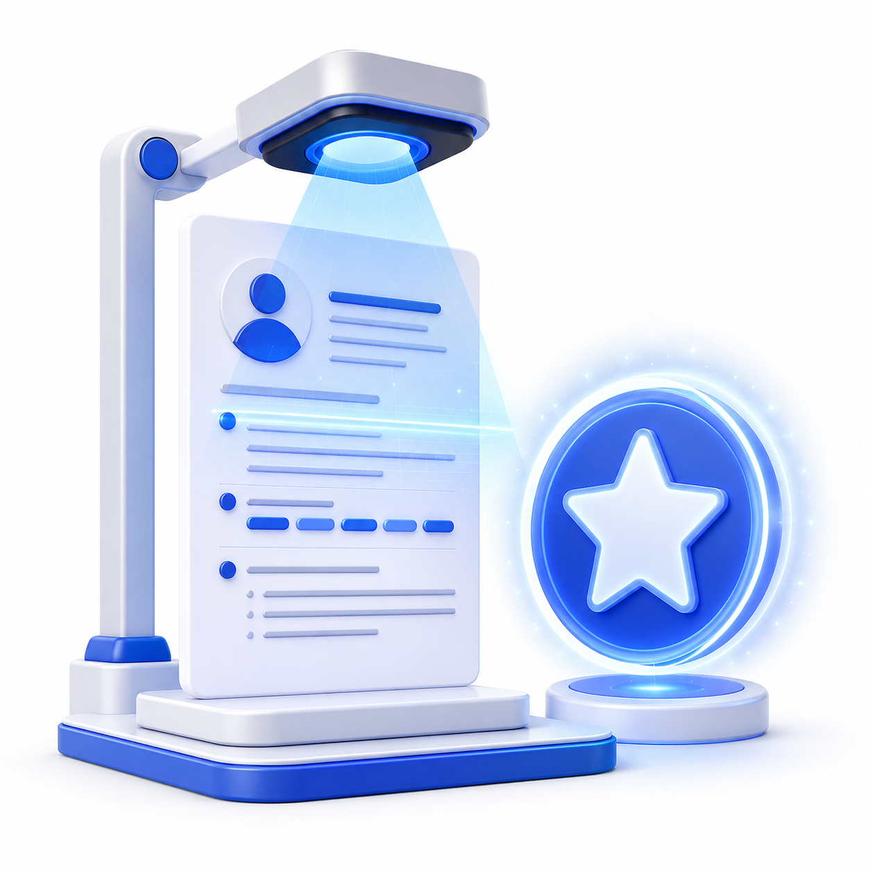 AI screening and ranking a stack of CVs