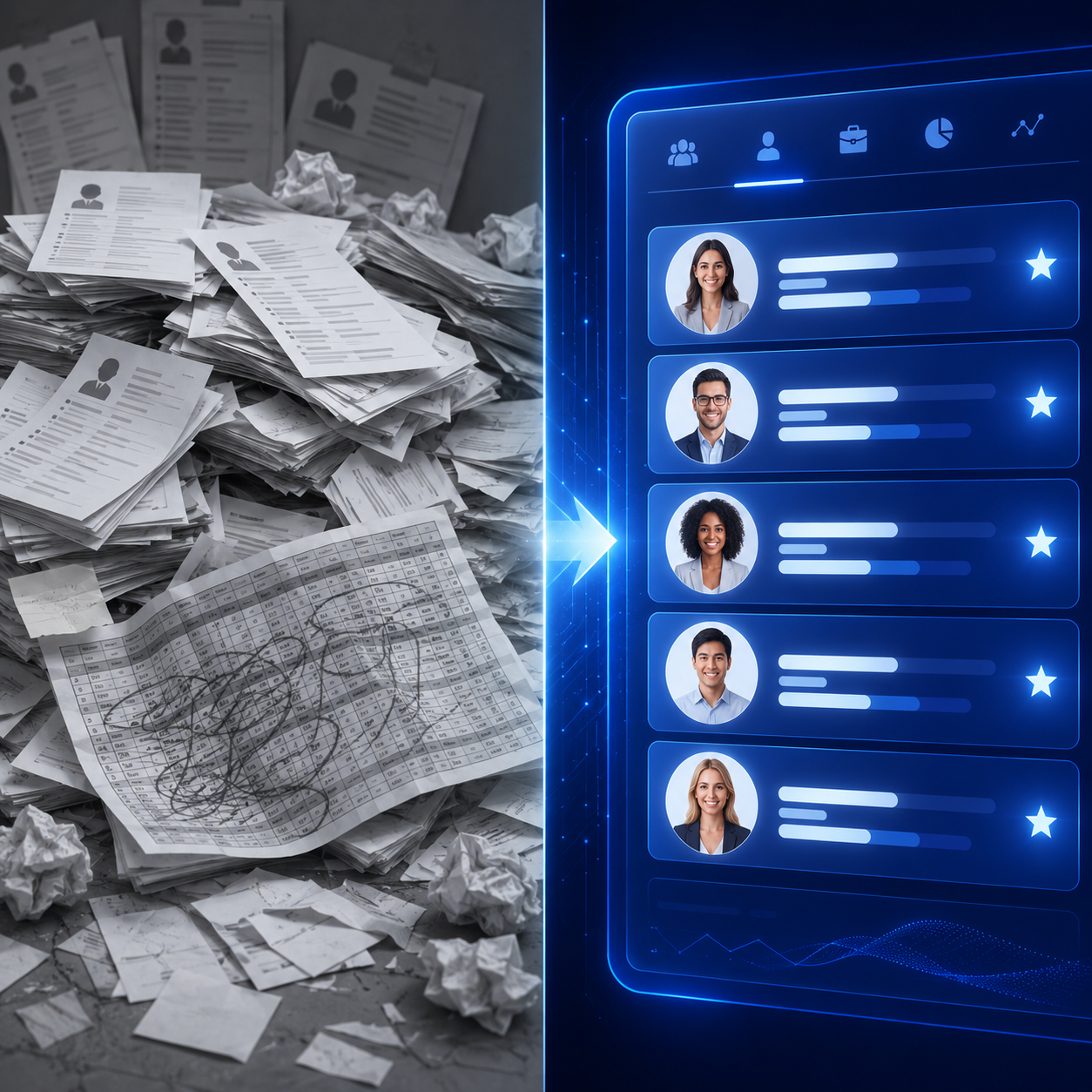 Spreadsheets versus a modern AI-powered ATS